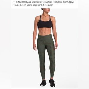 The North Face Motivation HR Tight in New Taupe Green Camo thermal leggings